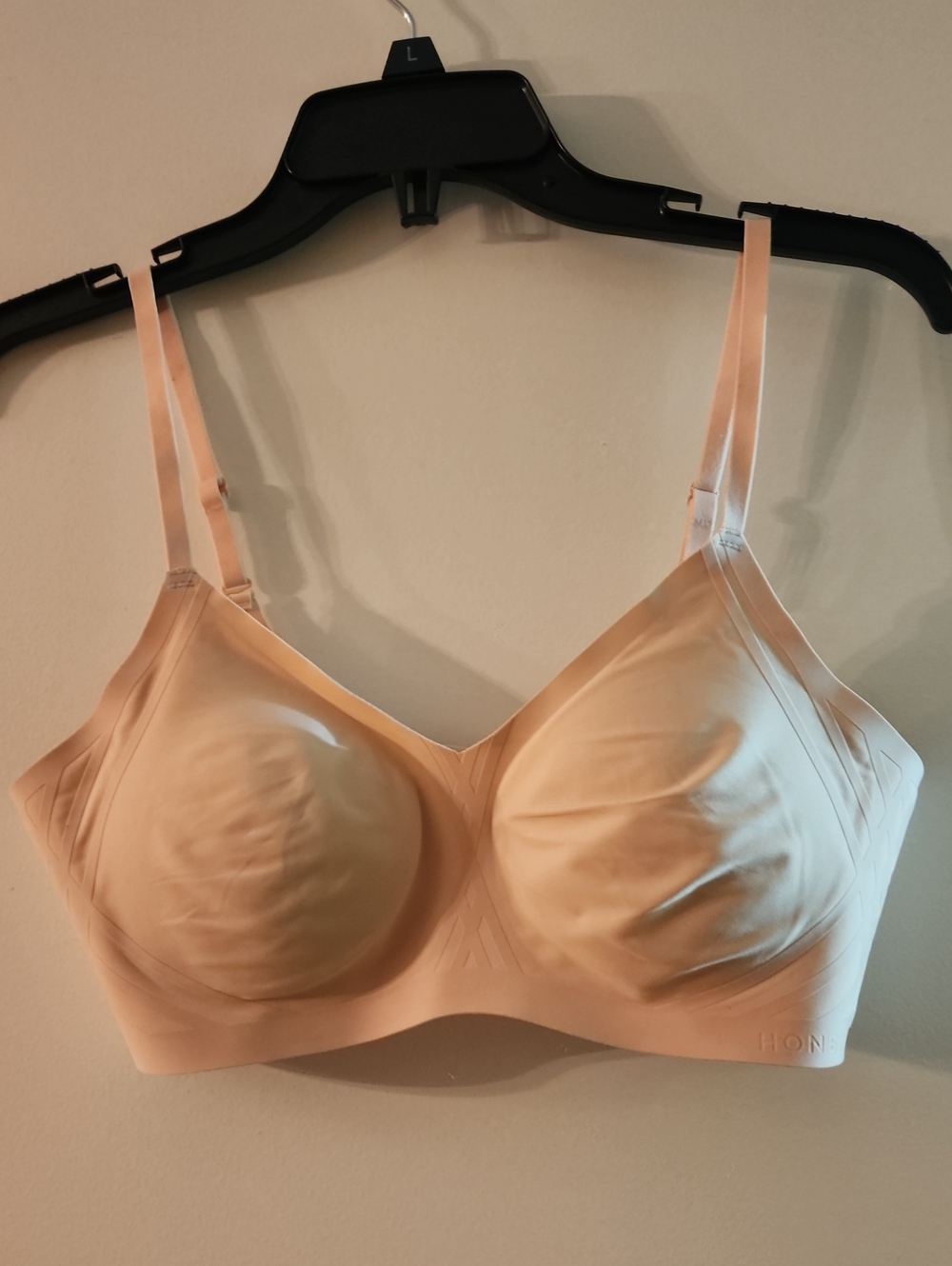 Honeylove Crossover Sz 36B /C Seamless Wireless Nude T-Shirt Bra